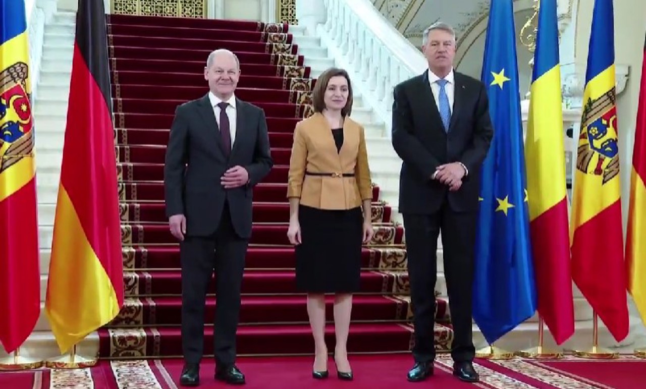 The trilateral meeting between Maia Sandu, Klaus Iohannis and Olaf Scholz started