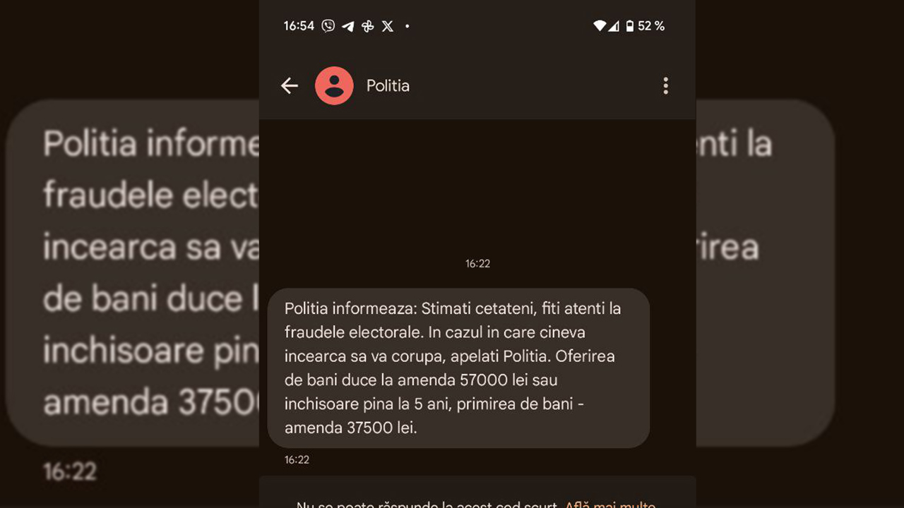 Cetățenii, avertizați prin SMS: Risc de amendă și închisoare pentru implicarea în fraude electorale