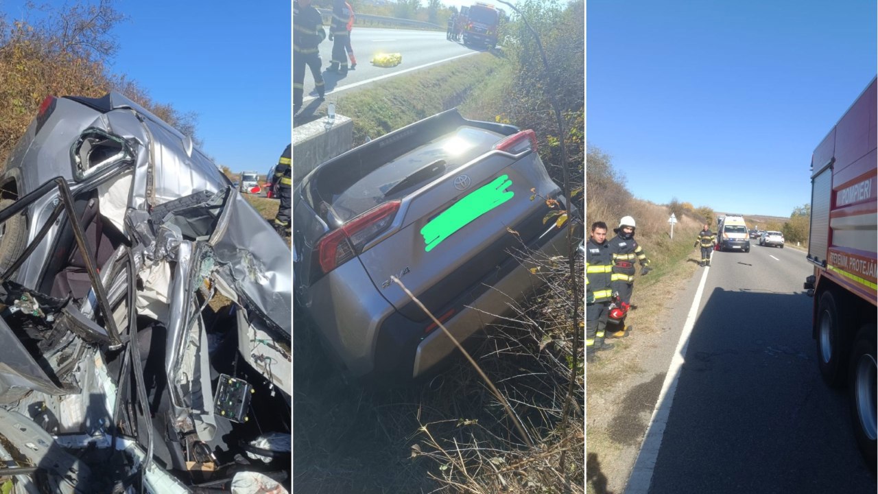 FOTO | Delegația R. Moldova, implicată într-un accident rutier în județul Vaslui: o femeie a murit, iar printre răniți este și soția ministrului Culturii  