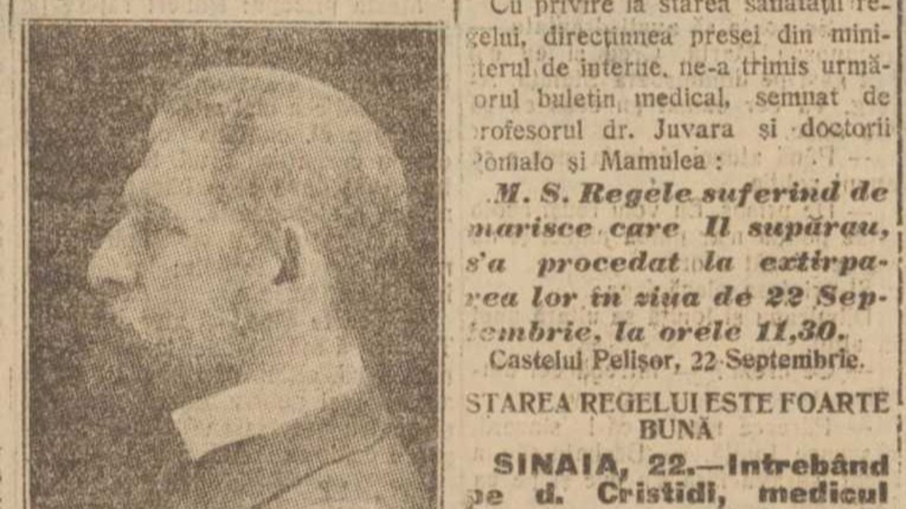 Revista presei interbelice: Regele Ferdinand, operat la Sinaia. Știrea care ascundea începutul ultimului an din viața suveranului