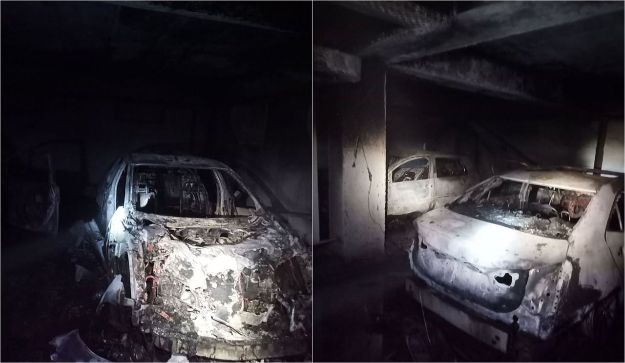 Three cars engulfed in flames in an underground parking lot in Chisinau: Several people were evacuated