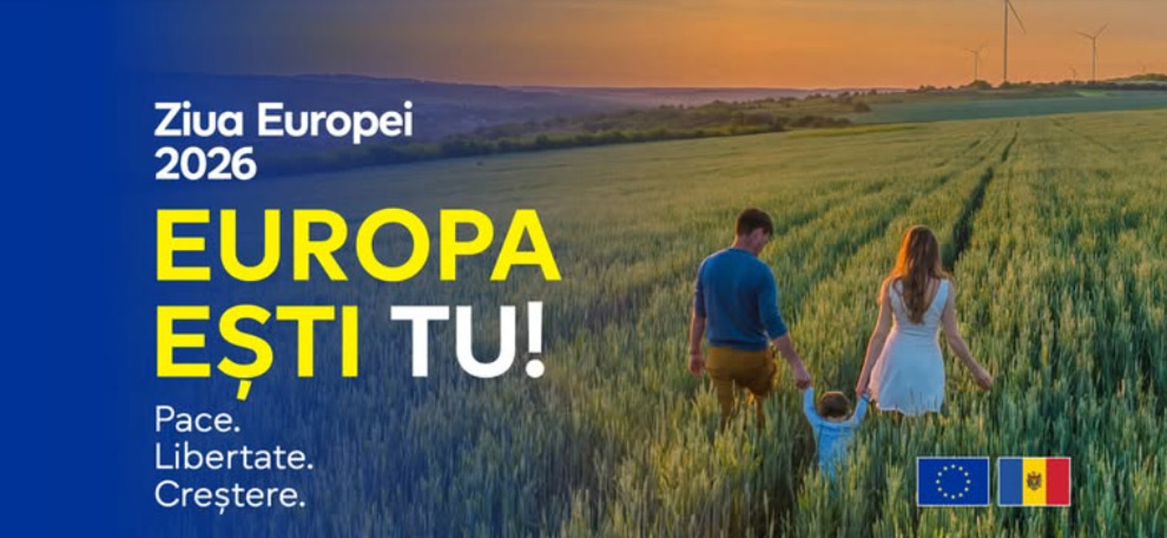UE organizează evenimente ample de Ziua Europei în R. Moldova: „Europa ești TU: Pace. Libertate. Creștere.”