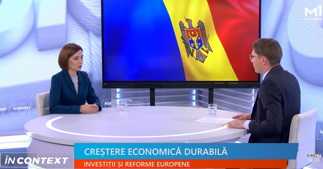 Maia Sandu, la Moldova 1: „Rusia nu mai poate lovi economic R. Moldova. I-am arătat Moscovei că putem să rezistăm”