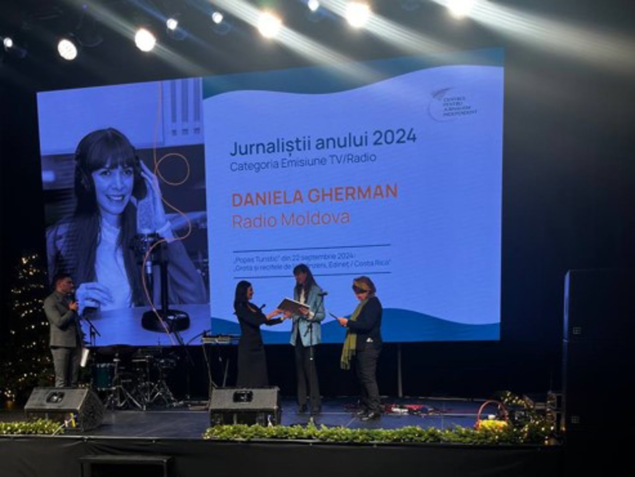 Jurnalista Radio Moldova, Daniela Gherman, premiată la Gala „Jurnaliștii anului 2024” 