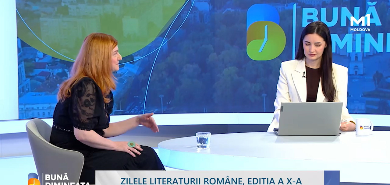 Codruța Simina, la Moldova 1: Literatura rămâne o forță care influențează societatea