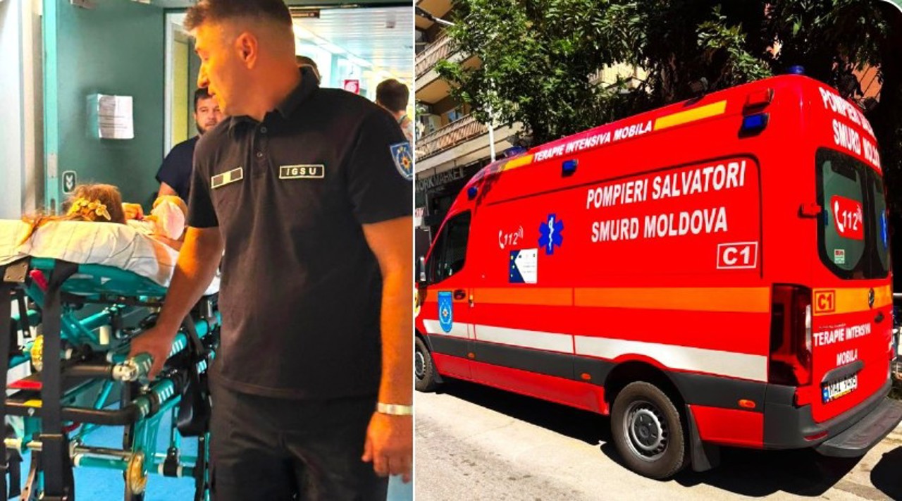 Micuța care a supraviețuit accidentului din Grecia în care i-a decedat întreaga familie, adusă la Chișinău de un echipaj SMURD