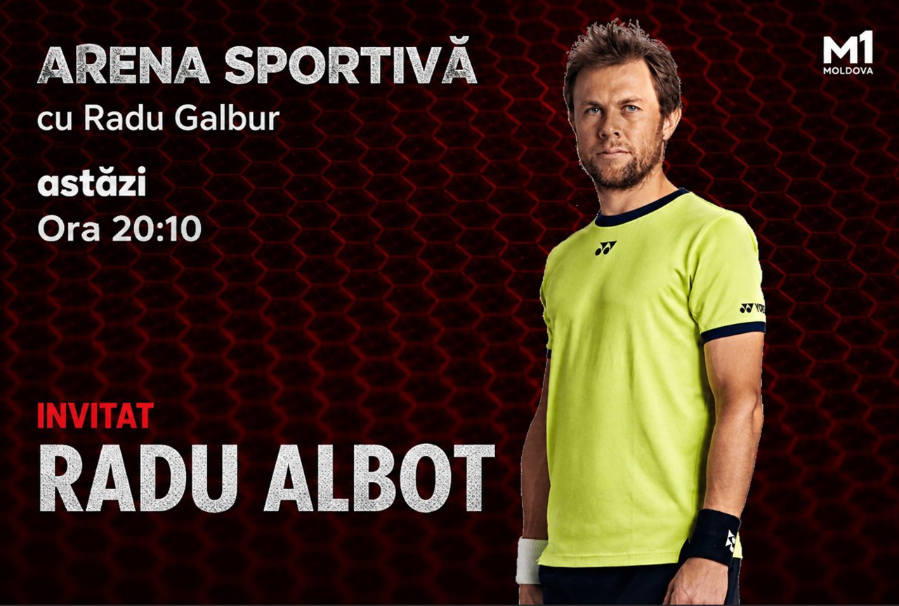Radu Albot, cel mai bun tenisman moldovean, vine azi la Arena Sportivă, la Moldova 1 