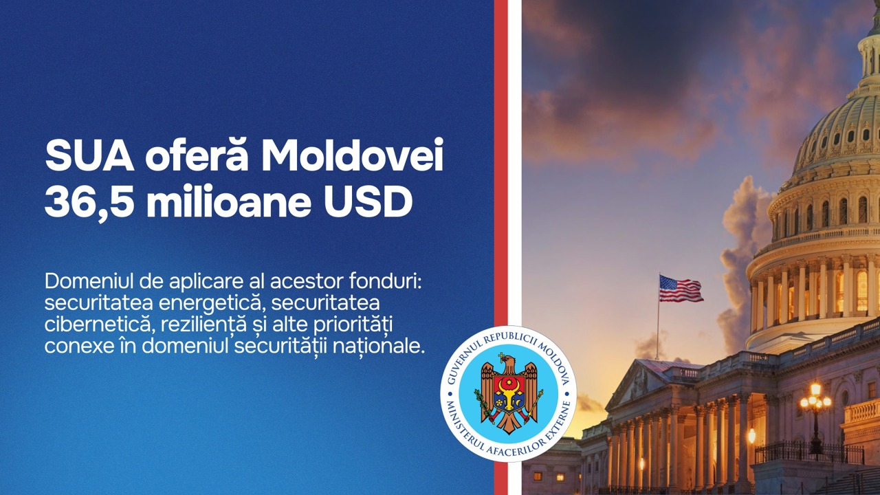 Semnal puternic de la Washington: Congresul SUA și Casa Albă susțin securitatea Moldovei cu o alocare de 36.5 milioane dolari