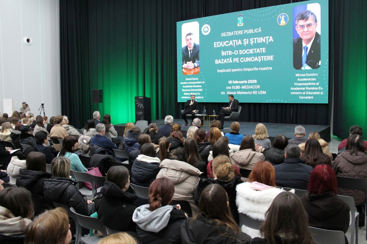 Daniel David și Mircea Dumitru, la Chișinău: „Doar o societate bazată pe cunoaștere asigură o viață mai bună”