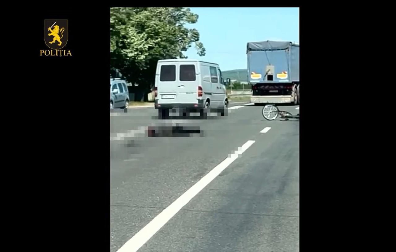 Cyclist dies on the spot after being hit by a car in Telenești