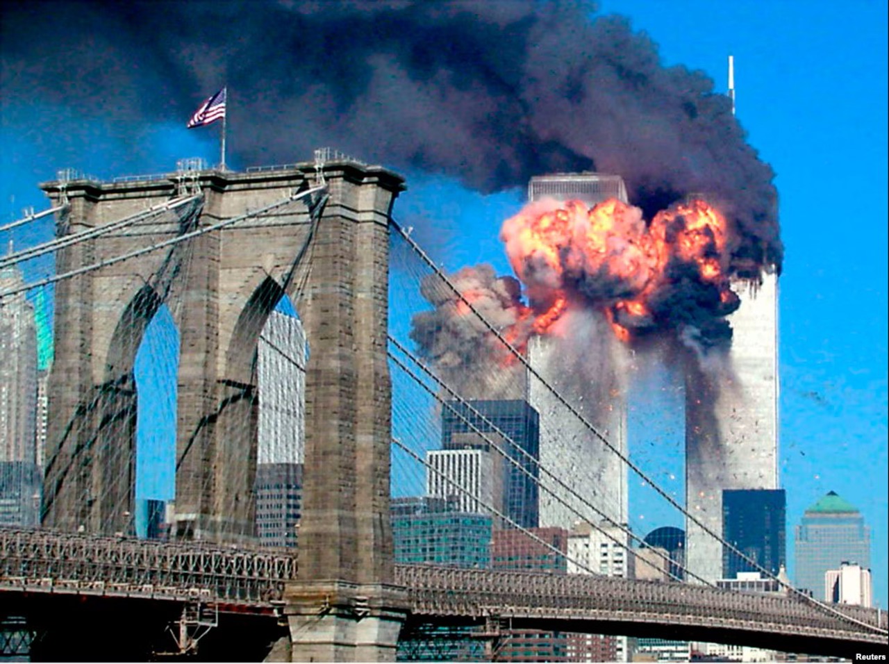 Reuters /  New York, 9:03 local time, a plane hits the second tower. Five of the 56 passengers on board were terrorists