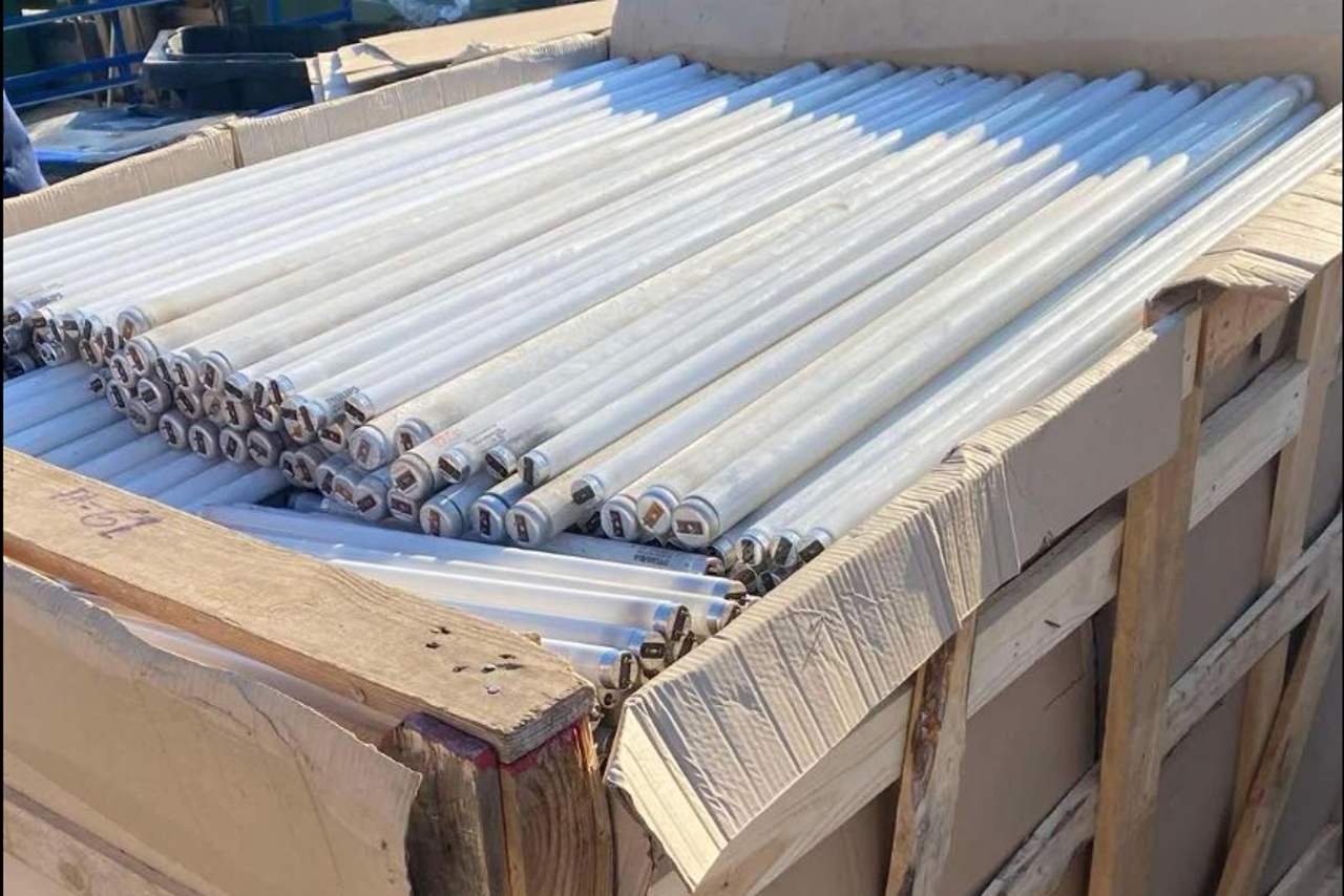 About eight thousand kilograms of mercury lamps exported for the first time to Romania for recycling