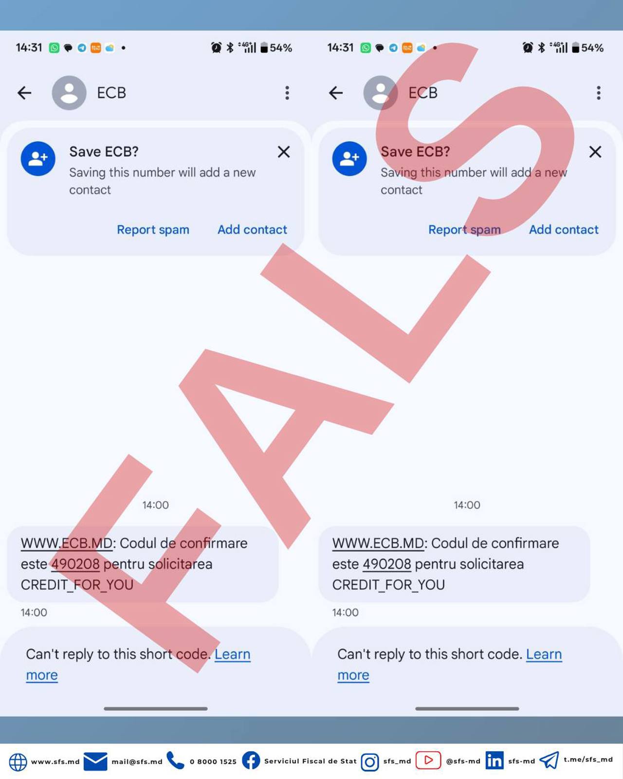 Escrocherii telefonice în numele SFS: Cetățenii sunt induși în eroare să ofere coduri SMS și riscă accesarea conturilor