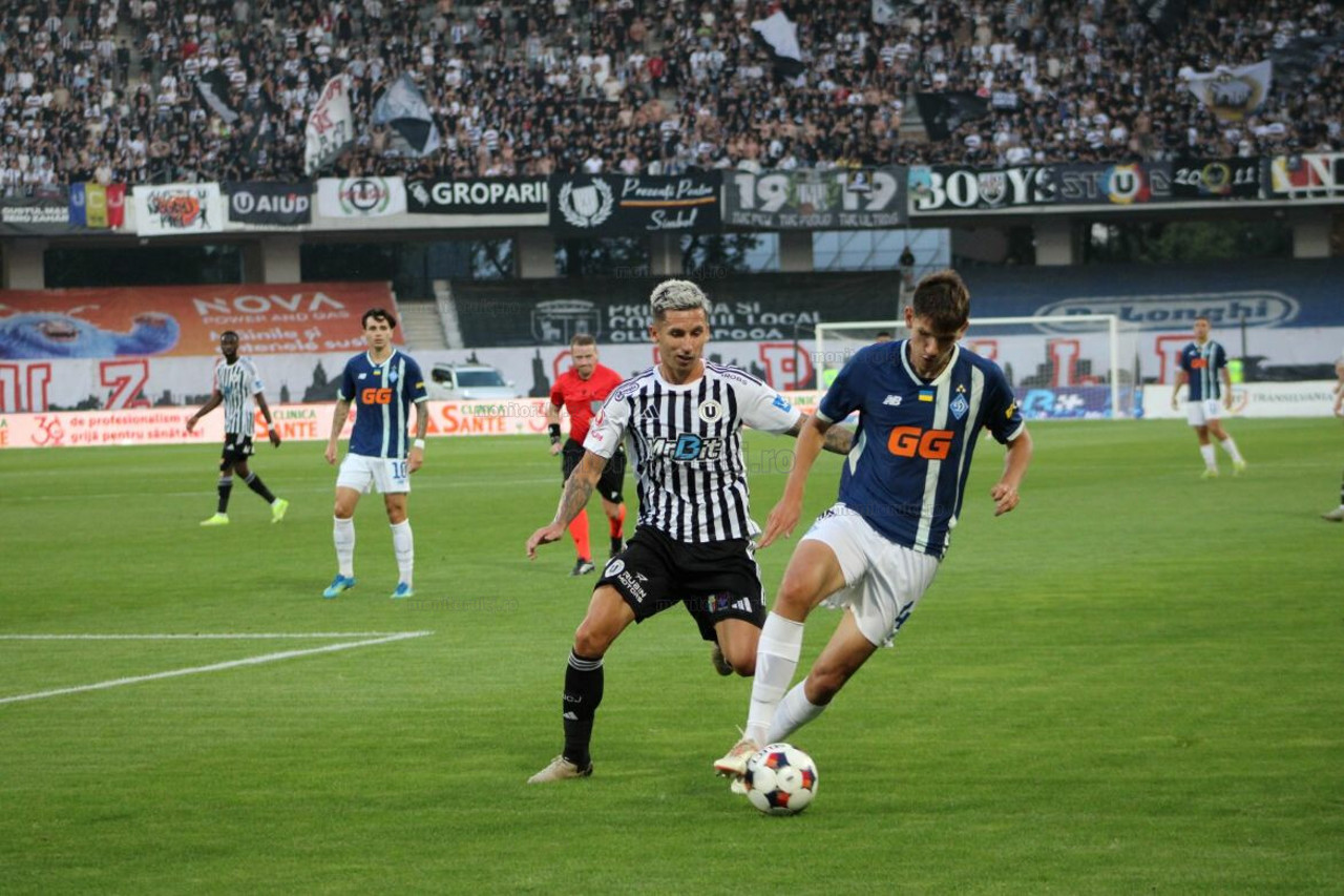 Universitatea Cluj, ghinion la penalty-uri cu Dinamo Kiev
