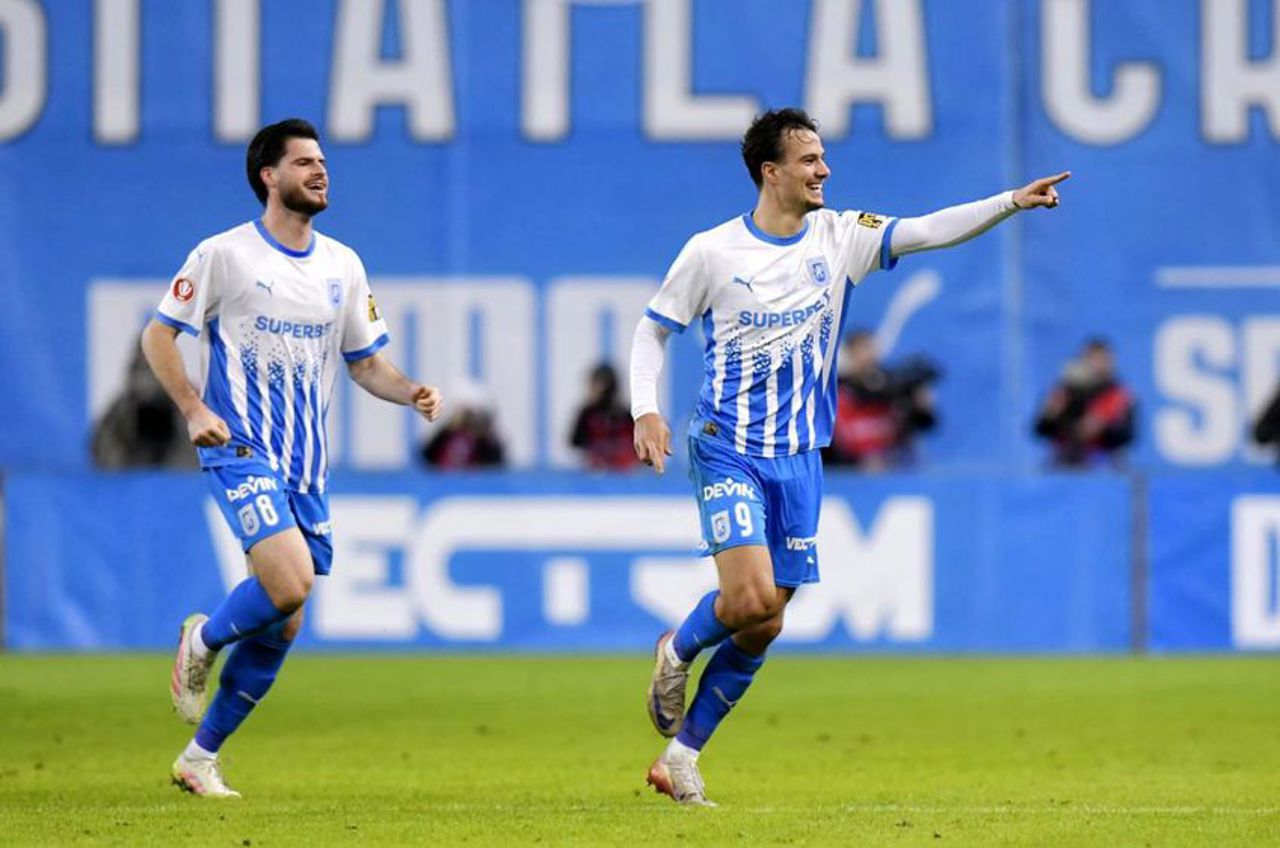 Superliga românească de fotbal: CS Universitatea Craiova a câștigat derby-ul cu FCSB