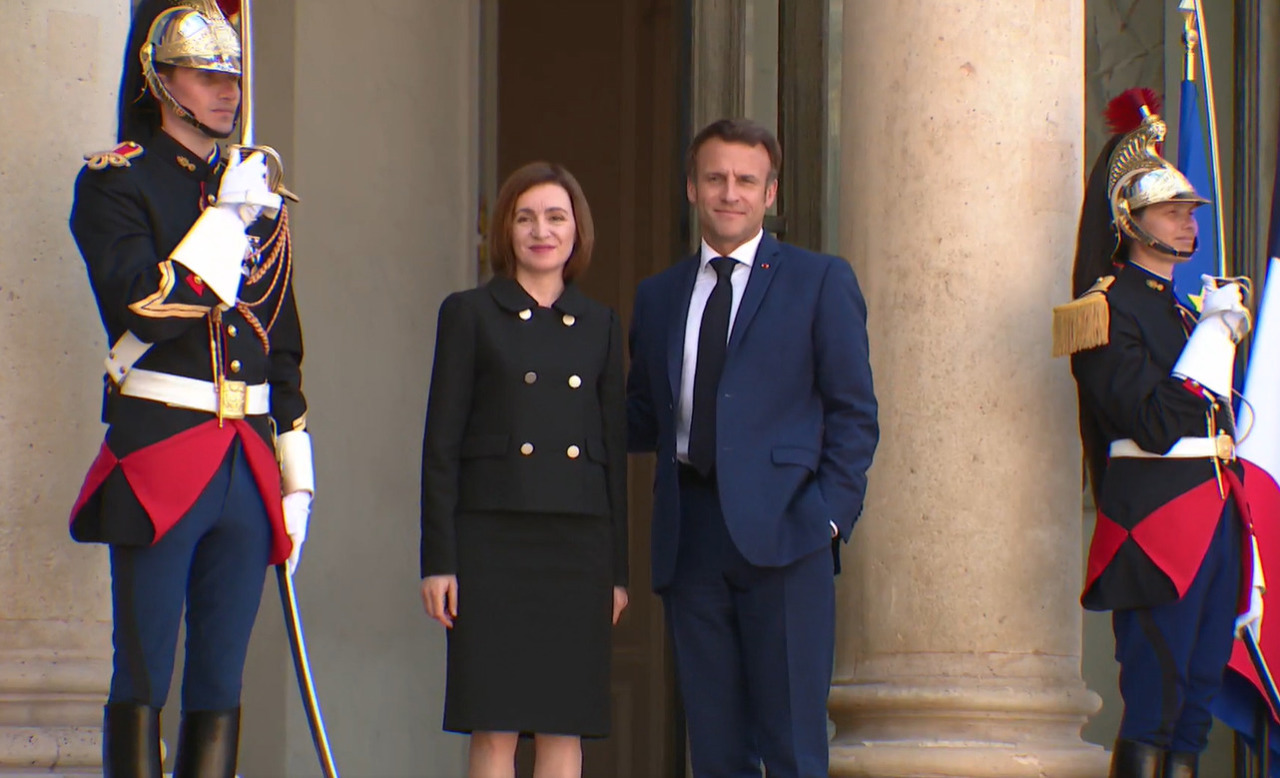 Head of state Maia Sandu will meet in Paris with her French counterpart Emmanuel Macron