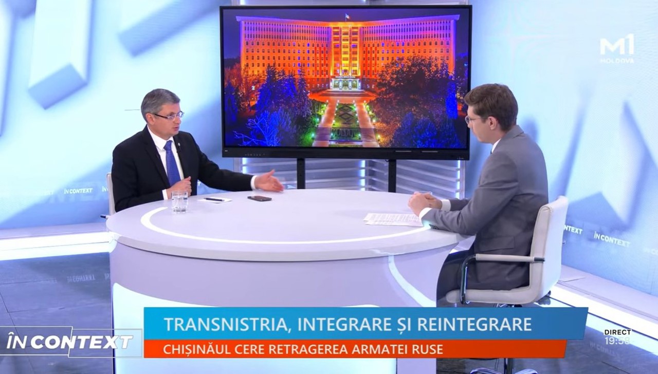 Președintele Parlamentului, la Moldova 1: Reintegrarea regiunii transnistrene și aderarea la UE – obiective strategice