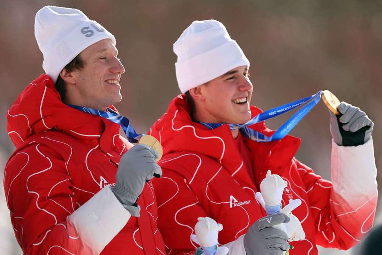 Franjo von Allmen și Tanguy Nef, campioni olimpici în proba masculină de combinată pe echipe