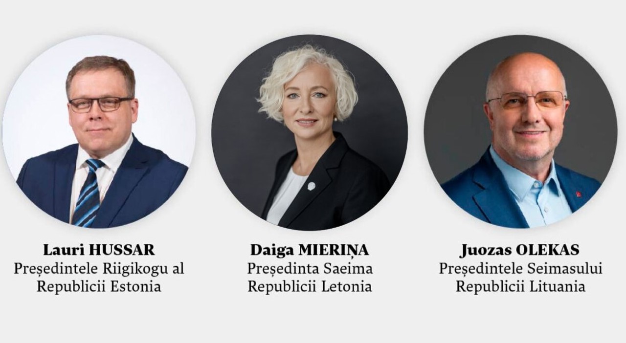  Președinții parlamentelor din țările baltice, în vizită la Chișinău, pe 2 - 4 februarie