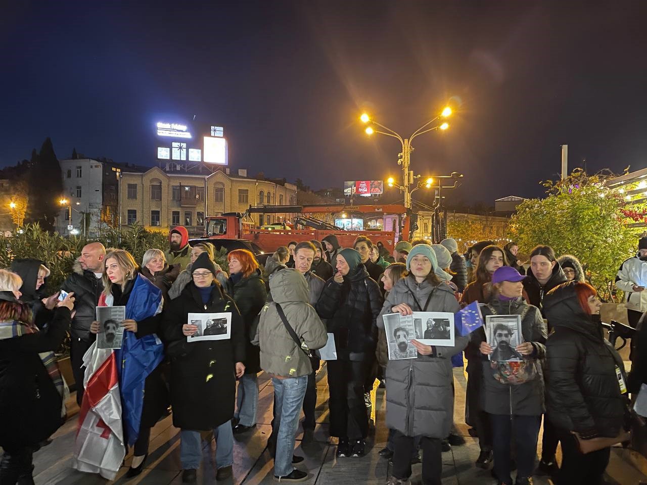 Un nou protest la Tbilisi. Circulația în stradă a fost blocată 