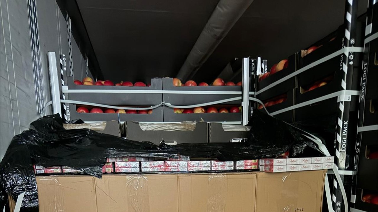 Peste 5.5 milioane de țigarete nedeclarate, depistate într-un camion încărcat cu mere la Sculeni: 14 percheziții în desfășurare