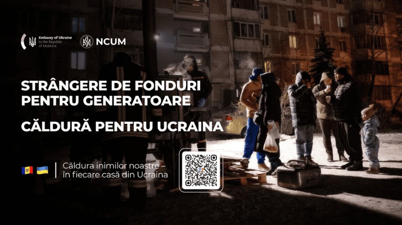 R. Moldova colectează fonduri pentru generatoare destinate Ucrainei. În prima zi s-au strâns 64 de mii de lei 