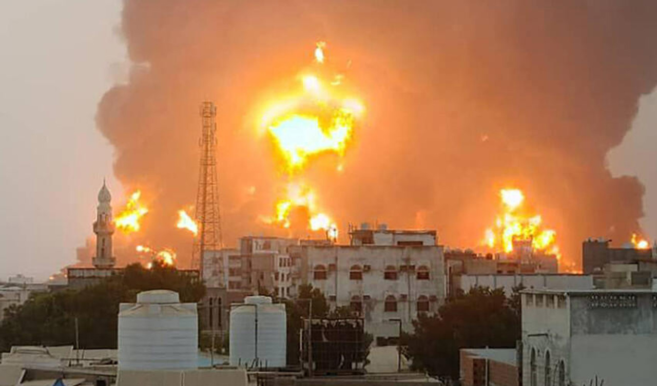 Airstrikes in Yemen, a day after Houthi rebels launched a drone strike in central Tel Aviv