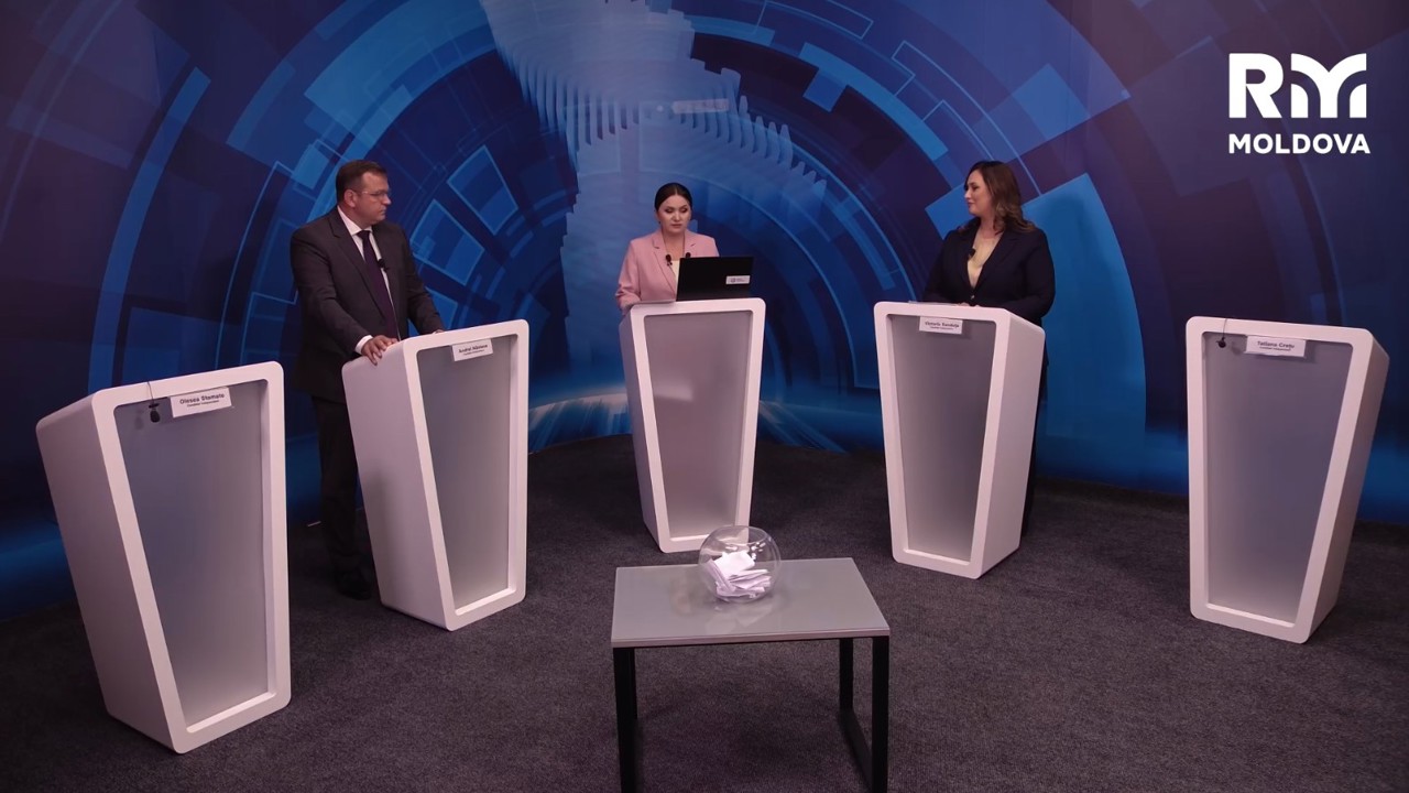 Election debates on Moldova 1 TV: Andrei Năstase and Victoria Sanduța