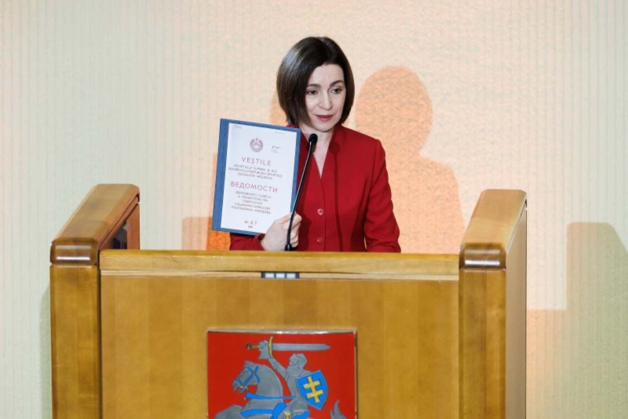 Maia Sandu cere, de la Vilnius, accelerarea integrării europene a R. Moldova: „Aderarea este o chestiune de securitate pentru Moldova și pentru Europa”