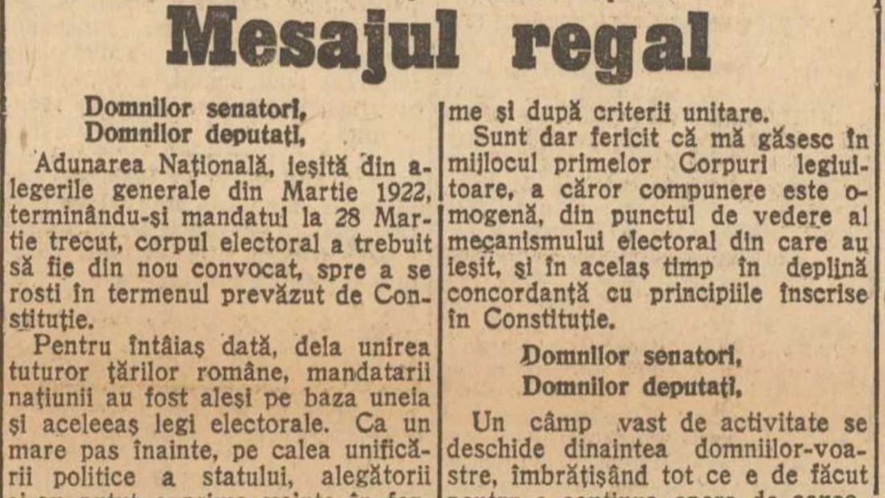 Revista presei interbelice: Deschiderea oficială a noului Parlament al României