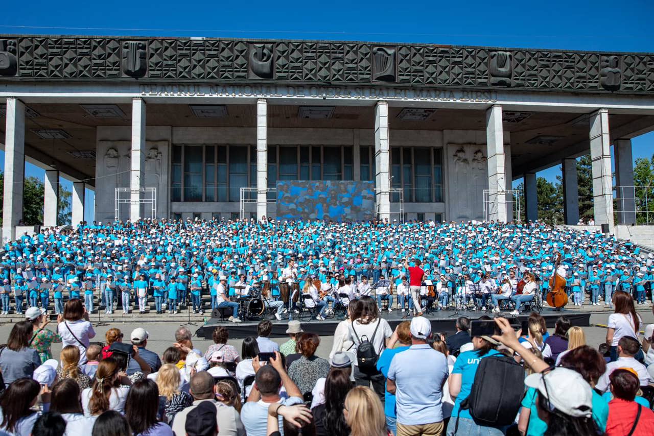 1,500 children from the Republic of Moldova and Ukraine promoted peace, through song, in Chisinau. Prodan: "We have an inexhaustible source of talent"