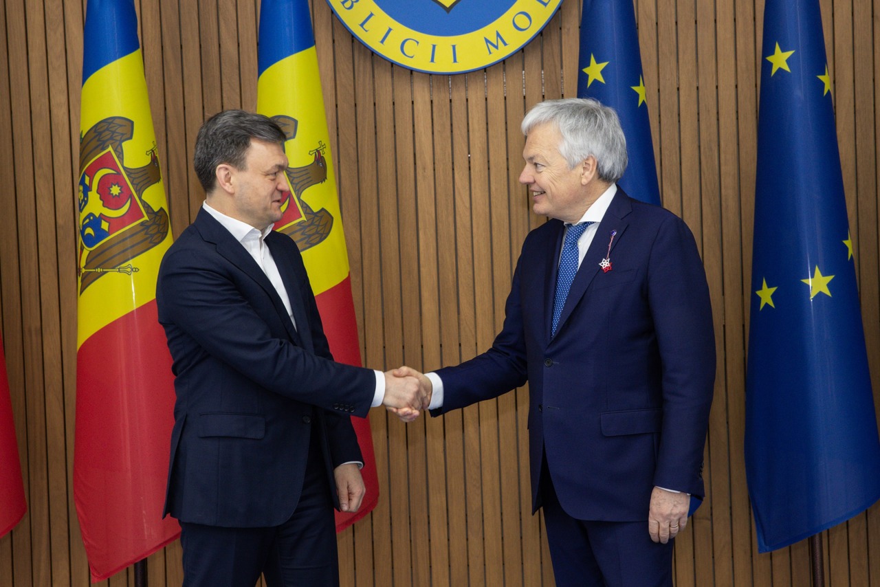 Dorin Recean a avut o întrevedere cu Didier Reynders: „Suntem deciși să implementăm cu succes agenda planificată de reforme”