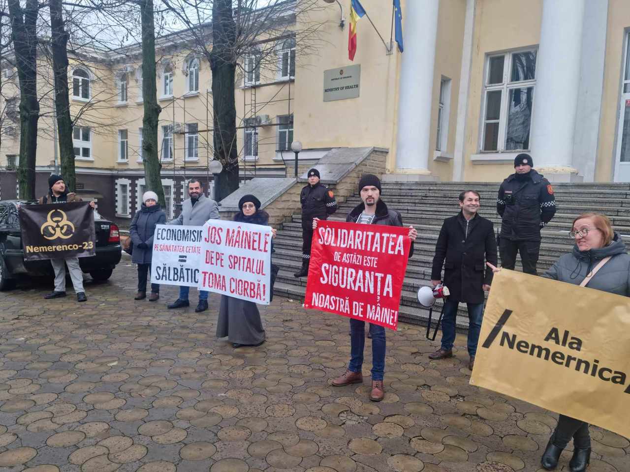 Un nou protest la Ministerul Sănătății. Reprezentanții Partidului Acțiunii Comune Congresul Civic au cerut demisia Alei Nemerenco 