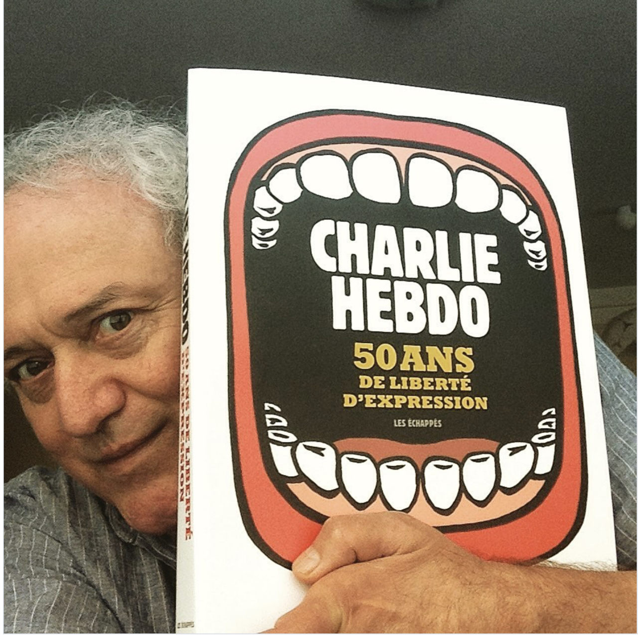 În «Charlie Hebdo» mi s-a întâmplat să public ocazional și eu, așa încât figurez în numărul omagial al 50 de ani existență a revistei