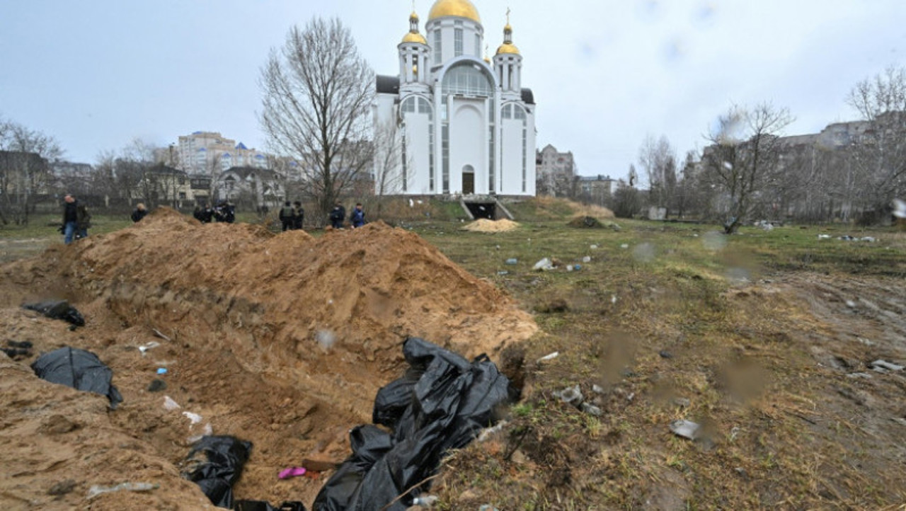 Ucraina comemorează victimele de la Bucea alături de liderii UE: Justiția pentru atrocitățile rusești nu poate fi evitată, afirmă Andrii Sybiha