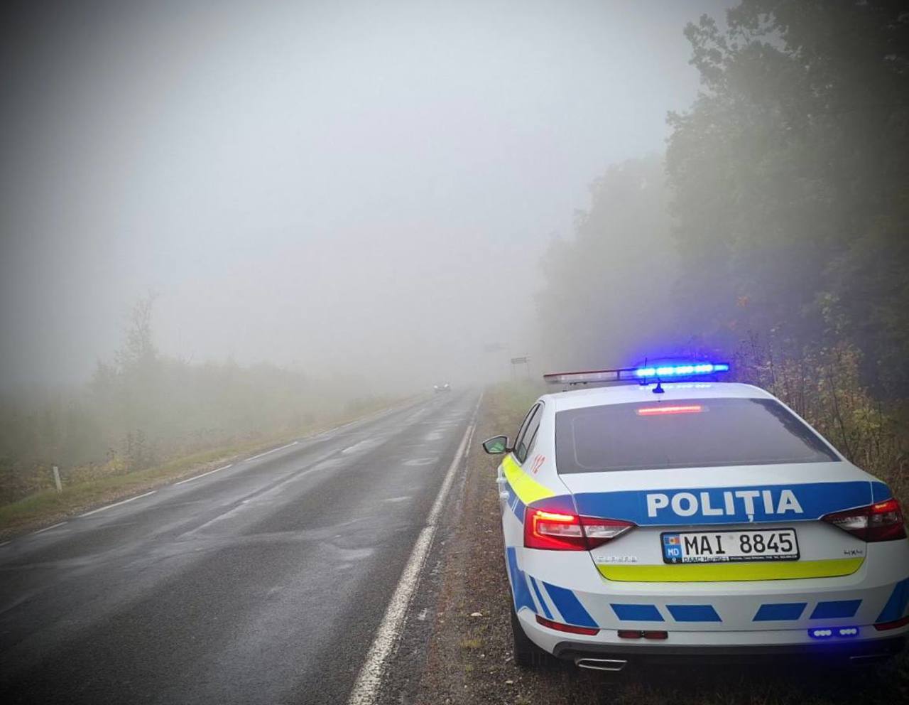 Ceață densă în apropierea localității Condrița. Poliția îndeamnă șoferii să circule cu prudență 