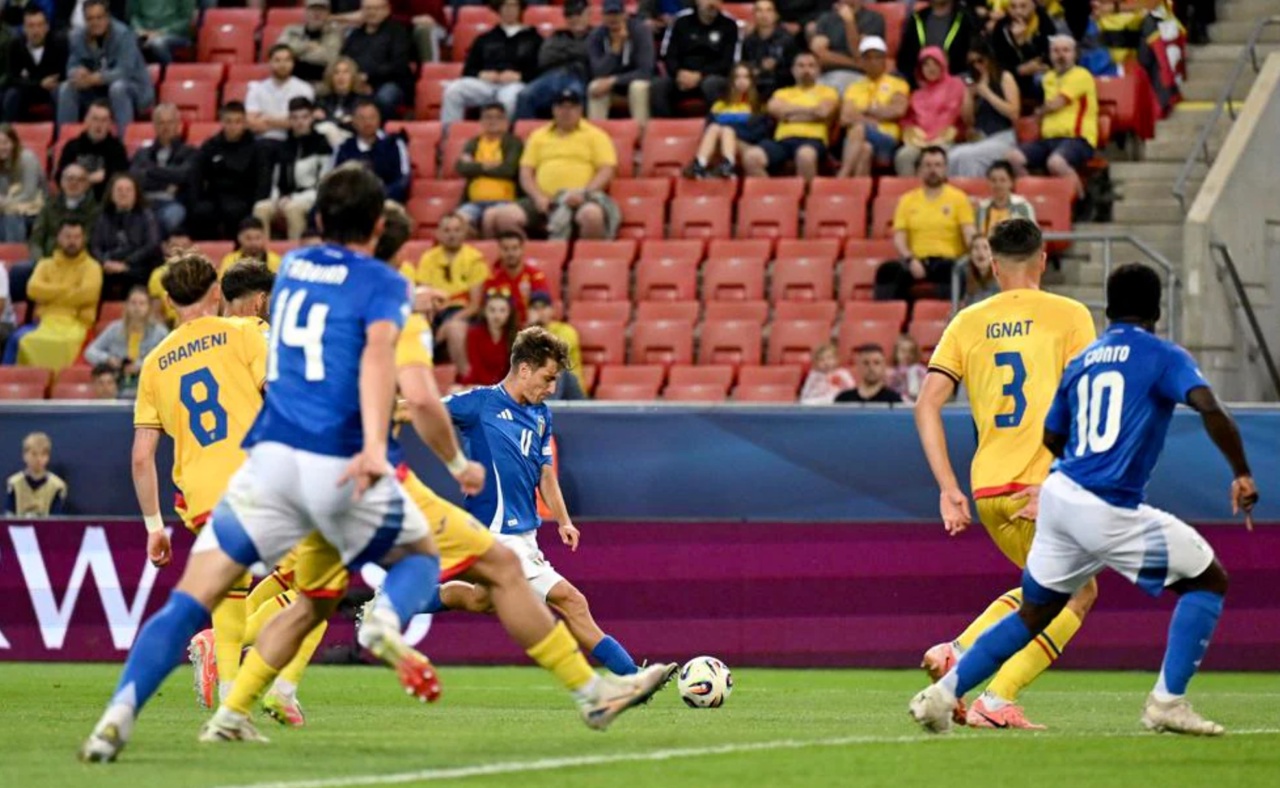 Naționala de tineret a României, învinsă la limită de Italia