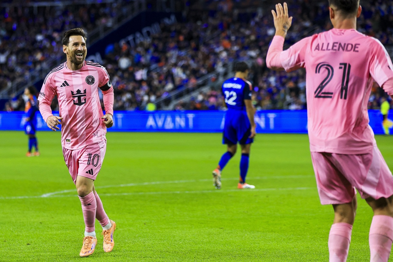 Watch: Messi scores rare header in Inter Miami's 4-0 win