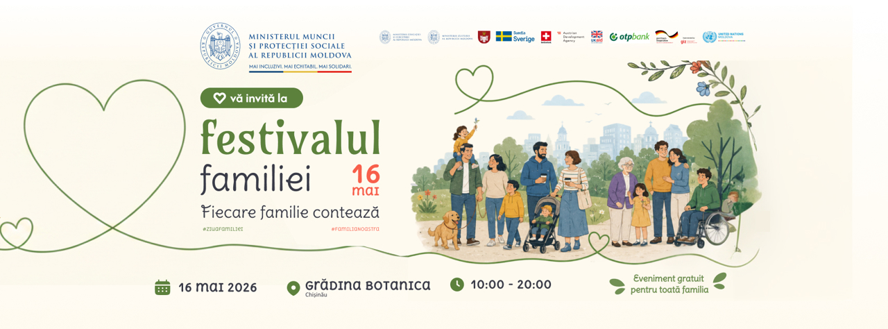 Chișinău va marca Ziua Familiei cu festival la Grădina Botanică și activități pentru toate vârstele în PMAN 
