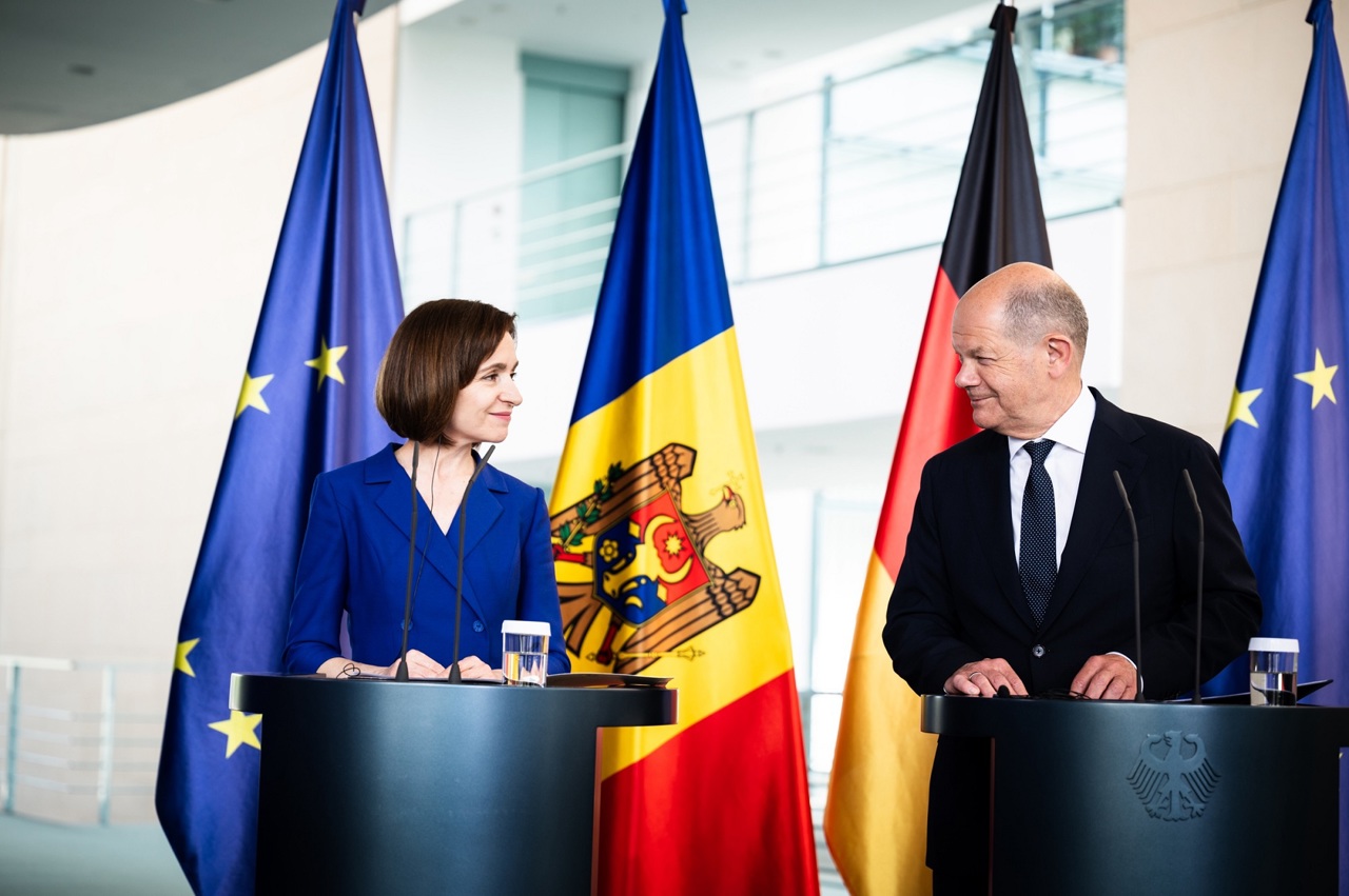 Maia Sandu s-a întâlnit cu conducerea de vârf a Germaniei. Olaf Scholz: „R. Moldova demonstrează voință și rezistență într-un mediu dificil”