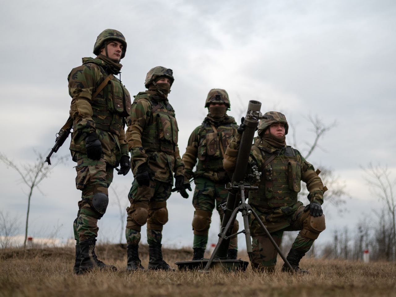 A group of Moldovan soldiers participates in trainings in Romania