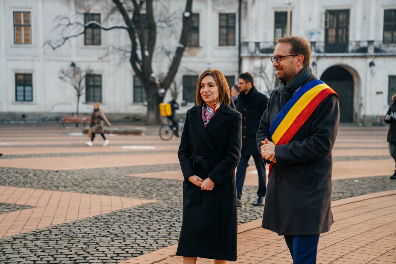 „R. Moldova refuză să se lase paralizată în poziție de victimă”. Maia Sandu a obținut cea mai înaltă distincție instituită de municipiul Timișoara