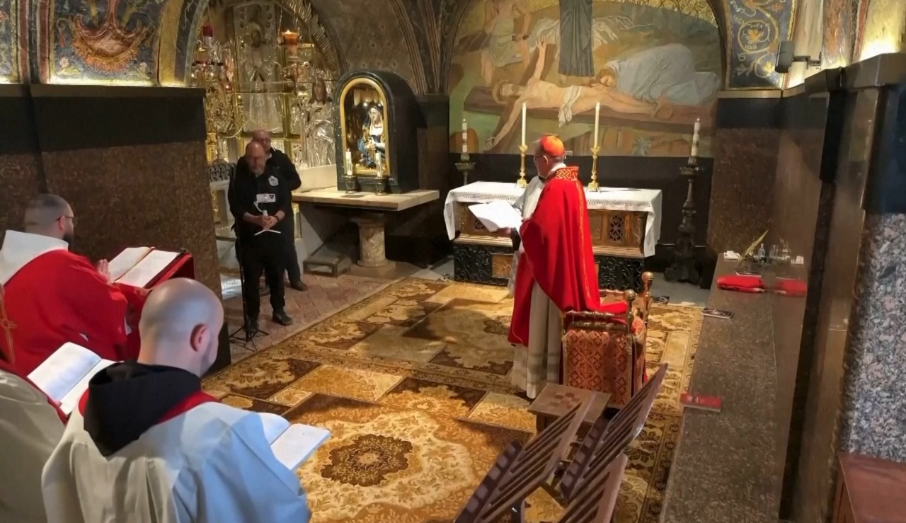 Vinerea Mare catolică la Ierusalim: Via Dolorosa a fost aproape pustie din cauza războiului 