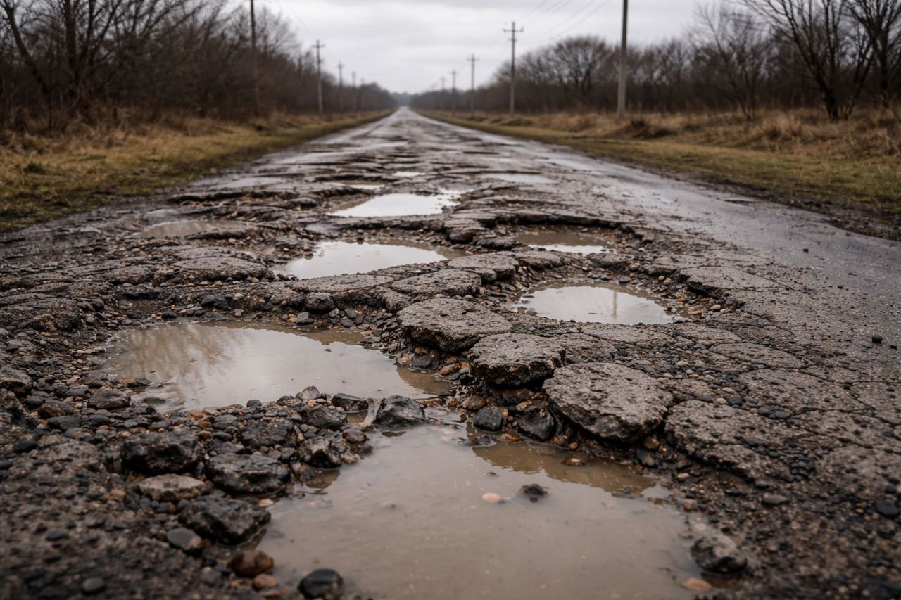 Gropi, pierderi și promisiuni: Peste 60 de mii de oameni afectați de starea drumului din Ferapontievca