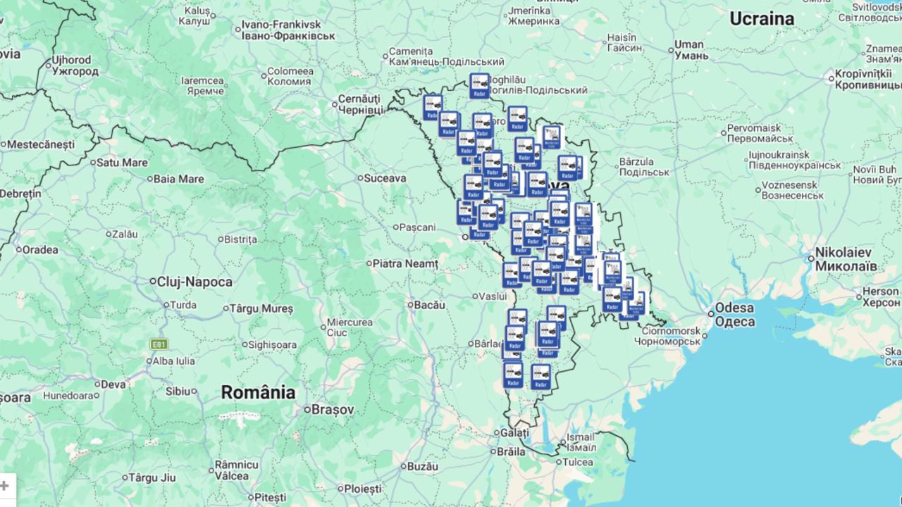 Где стоят камеры? В Молдове запустили интерактивную карту для водителей