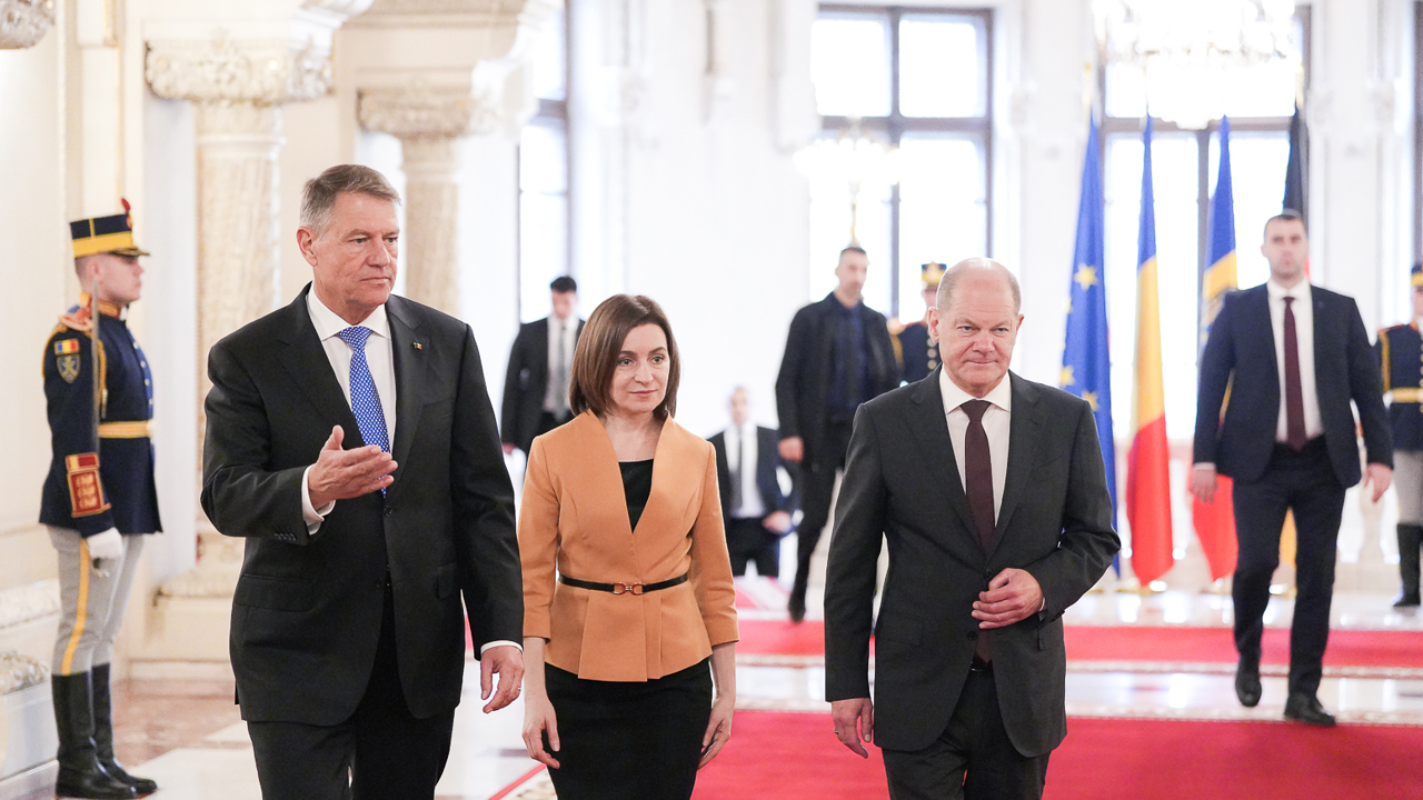 Klaus Iohannis și Olaf Scholz, după întrevederea cu Maia Sandu: Republica Moldova se poate baza pe „prieteni sinceri”