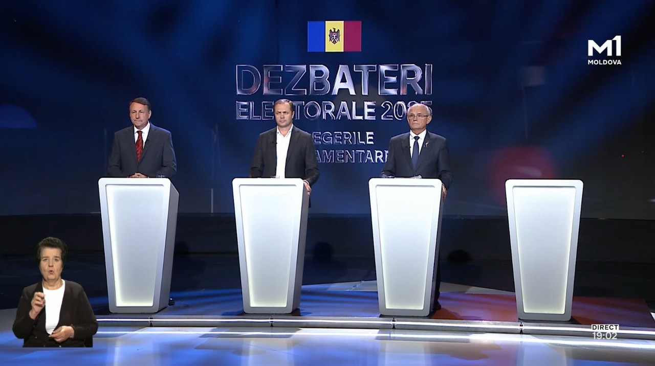 Dezbateri electorale: CUB, „Respect Moldova”, AUR și „Moldova Mare”, invitați la Moldova 1