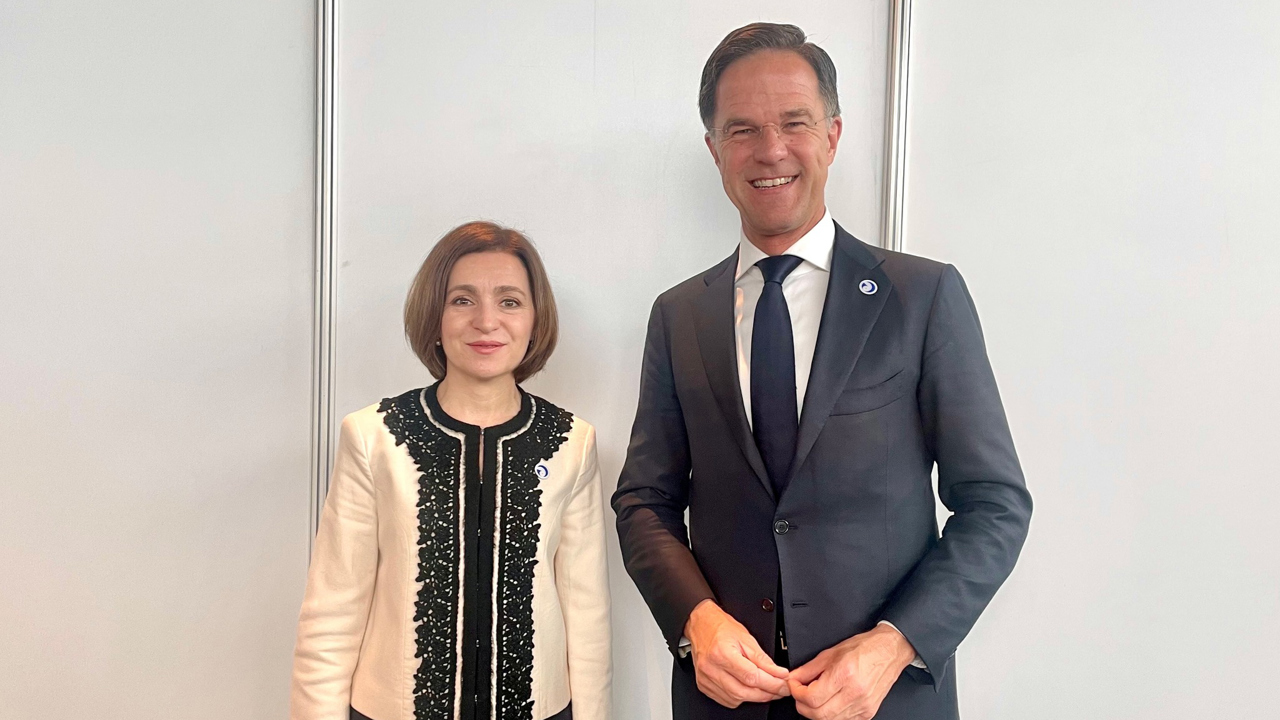 Moldova's cooperation with the Netherlands discussed by President Maia Sandu and Prime Minister Mark Rutte