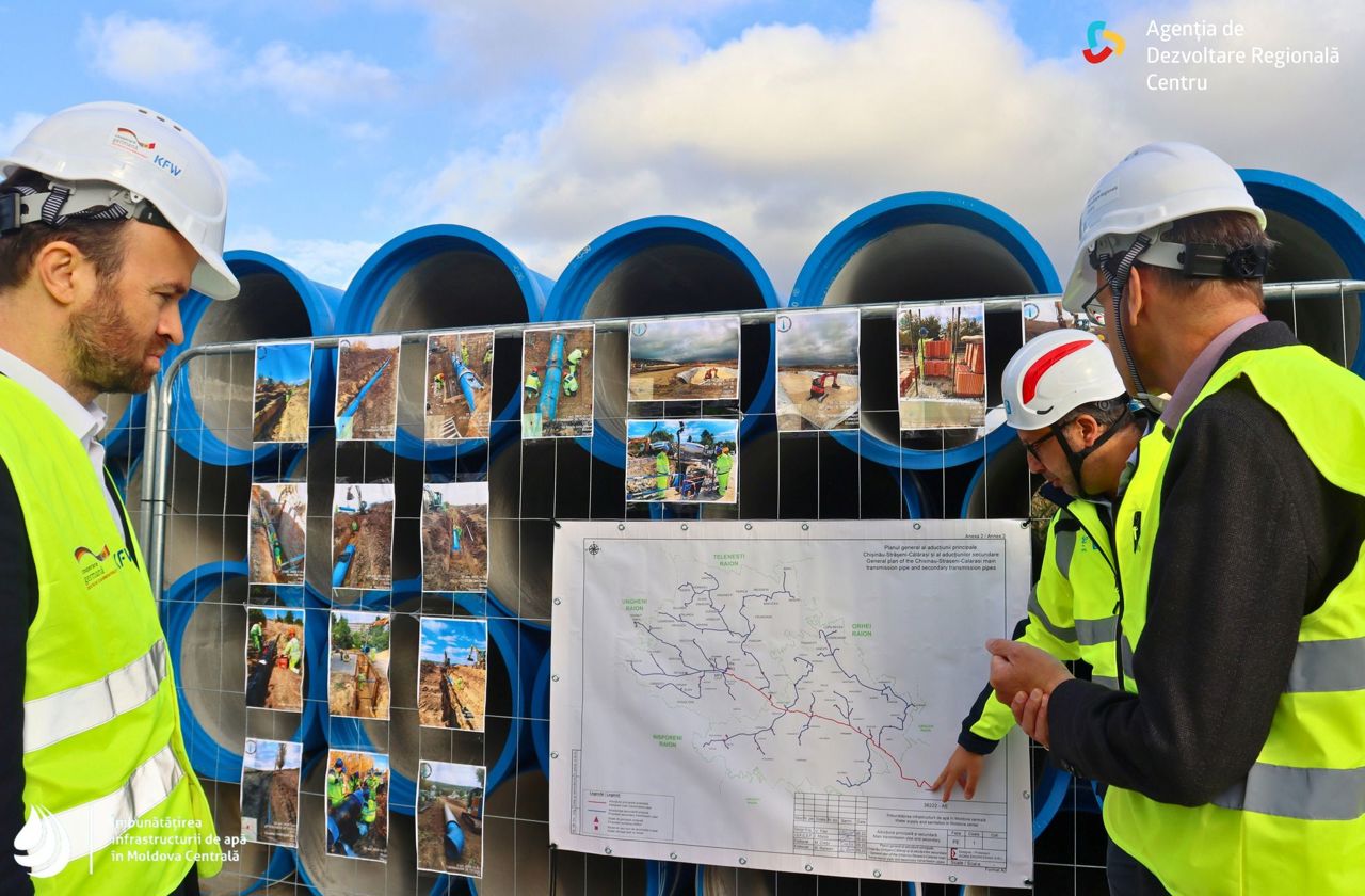 Magistrala Chișinău-Strășeni-Călărași: conducta, instalată pe a cincea parte din distanța prevăzută în proiect