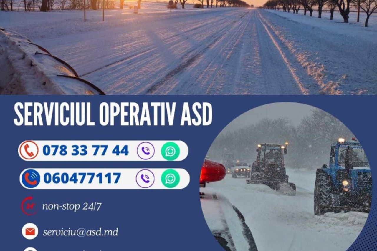 Serviciul operativ al Administrației de Stat a Drumurilor va activa non-stop 